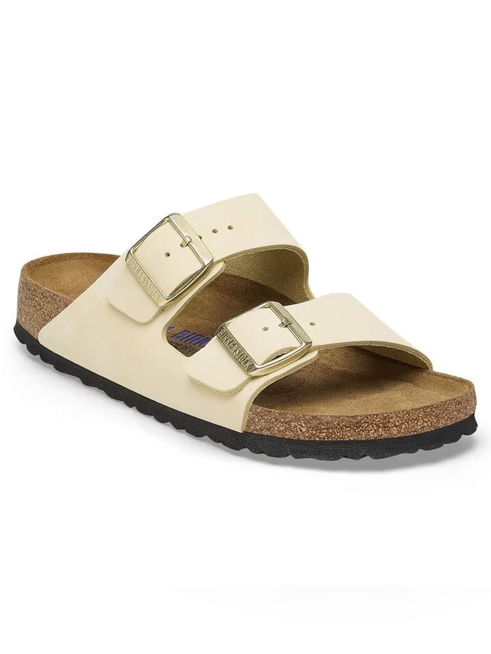 Birkenstock Arizona Soft Footbed Nubuck Leather Sandal, Ecru / Soft Footbed / 39